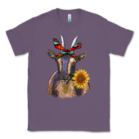 Lavender sunflower aztec ribbon goat Classic Tee - RanaPortraitStore