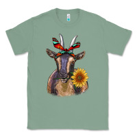 Sage sunflower aztec ribbon goat Classic Tee - RanaPortraitStore