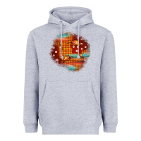 Heather Grey fall patch Heavyweight Hoodie - JahusDesignShop