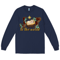 Navy joy to the world Long Sleeve Tee - RanaPortraitStore