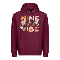 Burgundy nine is a vibe Premium Hoodie - MaliasSmallBusiness