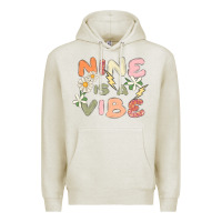 Oatmeal Heather nine is a vibe Premium Hoodie - MaliasSmallBusiness