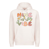 Pale Pink nine is a vibe Premium Hoodie - MaliasSmallBusiness