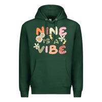 Sports Green nine is a vibe Premium Hoodie - MaliasSmallBusiness