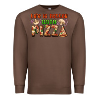 Chestnut life is better with pizza Premium Sweatshirt - AdoDesignShop