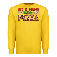 Lemon life is better with pizza Premium Sweatshirt - AdoDesignShop