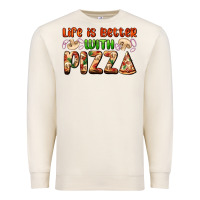 Sandshell life is better with pizza Premium Sweatshirt - AdoDesignShop