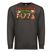 Smoke life is better with pizza Premium Sweatshirt - AdoDesignShop
