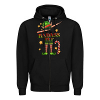 Black im the badass elf Zipper Hoodie - FaDigitalArtStudio