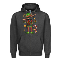 Charcoal Heather im the badass elf Zipper Hoodie - FaDigitalArtStudio