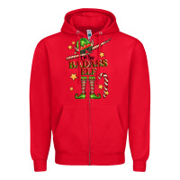 Red im the badass elf Zipper Hoodie - FaDigitalArtStudio