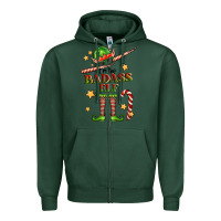 Sports Green im the badass elf Zipper Hoodie - FaDigitalArtStudio