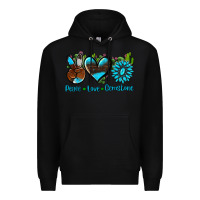 Black peace love  gemstone Premium Hoodie - AdoDesignShop