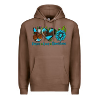 Chestnut peace love  gemstone Premium Hoodie - AdoDesignShop