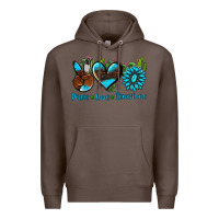 Coffee peace love  gemstone Premium Hoodie - AdoDesignShop