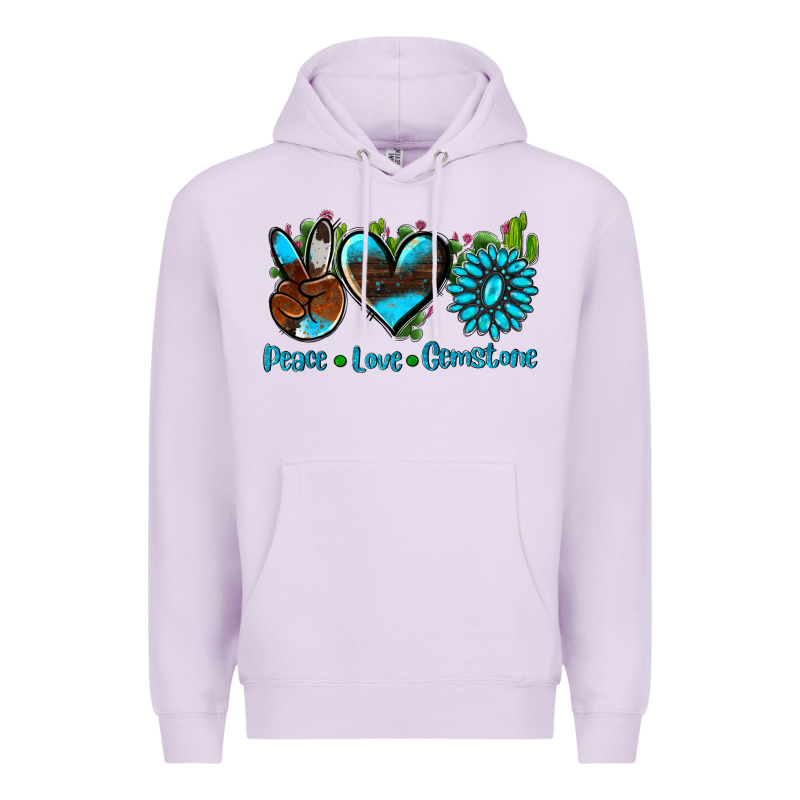 Peace Love  Gemstone Premium Hoodie by AdoDesignShop | Teevron