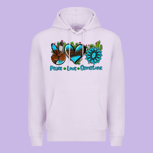 Peace Love  Gemstone Premium Hoodie Designed By Adodesignshop