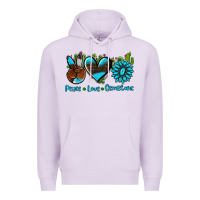 Lilac peace love  gemstone Premium Hoodie - AdoDesignShop