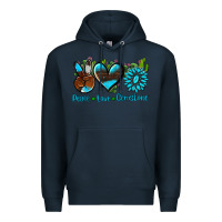 Navy peace love  gemstone Premium Hoodie - AdoDesignShop