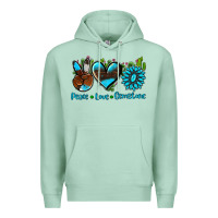 Seafoam peace love  gemstone Premium Hoodie - AdoDesignShop