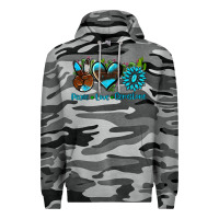 Slate Camo peace love  gemstone Premium Hoodie - AdoDesignShop