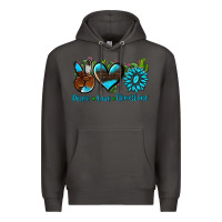 Smoke peace love  gemstone Premium Hoodie - AdoDesignShop