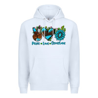 White peace love  gemstone Premium Hoodie - AdoDesignShop