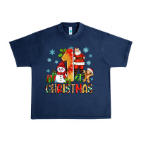 Navy 1st christmas santa and snowman Urban Heavy Tee - Zillion Design Studio