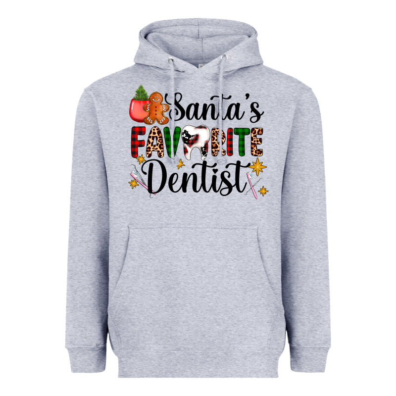 Santa's Favorite Dentist Heavyweight Hoodie by AdoDesignShop | Teevron