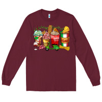 Burgundy italy coffee cups Long Sleeve Tee - Zillion Design Studio