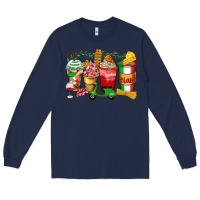 Navy italy coffee cups Long Sleeve Tee - Zillion Design Studio