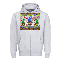 Heather Grey western tennis gnome Zipper Hoodie - HRA Design Shop