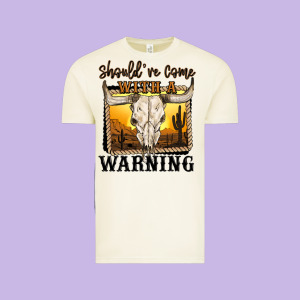 Should've Come With A Warning Vintage Tee Designed By Maliassmallbusiness