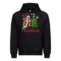 Black Merry Christmas Black Santa Urban Hoodie - MaliasSmallBusiness