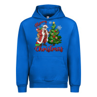 Cobalt Merry Christmas Black Santa Urban Hoodie - MaliasSmallBusiness