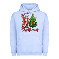 Pigment Grape Ice Merry Christmas Black Santa Urban Hoodie - MaliasSmallBusiness