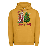 Pigment Peanut Butter Merry Christmas Black Santa Urban Hoodie - MaliasSmallBusiness