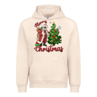 Sandshell Merry Christmas Black Santa Urban Hoodie - MaliasSmallBusiness
