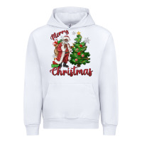White Merry Christmas Black Santa Urban Hoodie - MaliasSmallBusiness