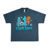 Midnight Navy 1st christmas gingerbread boy Urban Heavy Tee - Zillion Design Studio