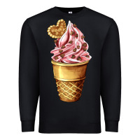 Black ice cream fast food Premium Sweatshirt - AdoDesignShop