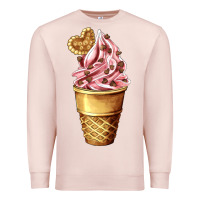 Pale Pink ice cream fast food Premium Sweatshirt - AdoDesignShop