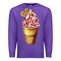 Purple ice cream fast food Premium Sweatshirt - AdoDesignShop
