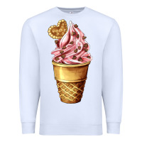 White ice cream fast food Premium Sweatshirt - AdoDesignShop