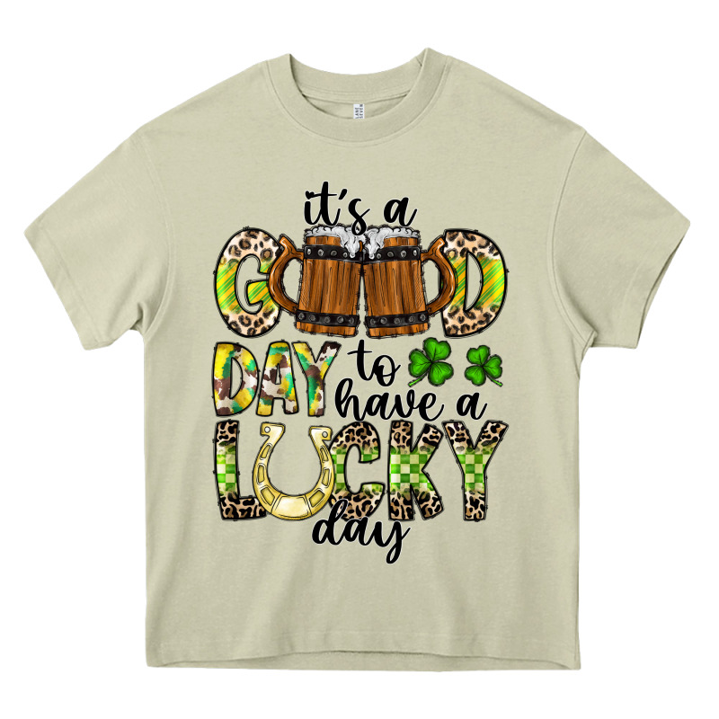It's A Good Day To Have A Lucky Day Heavy Core Tee by CowhideDigitalArt | Teevron