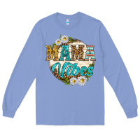 Colony Blue mama vibes with daisies Long Sleeve Tee - texasbilliewilder