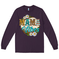 Plum mama vibes with daisies Long Sleeve Tee - texasbilliewilder