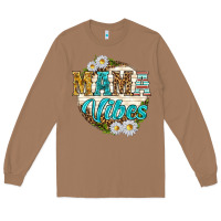Toasted Coconut mama vibes with daisies Long Sleeve Tee - texasbilliewilder