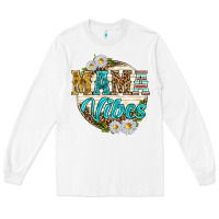 White mama vibes with daisies Long Sleeve Tee - texasbilliewilder