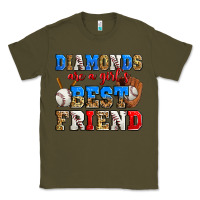 Army Green diamonds are a girl's best friend baseball Classic Tee - Zillion Design Studio
